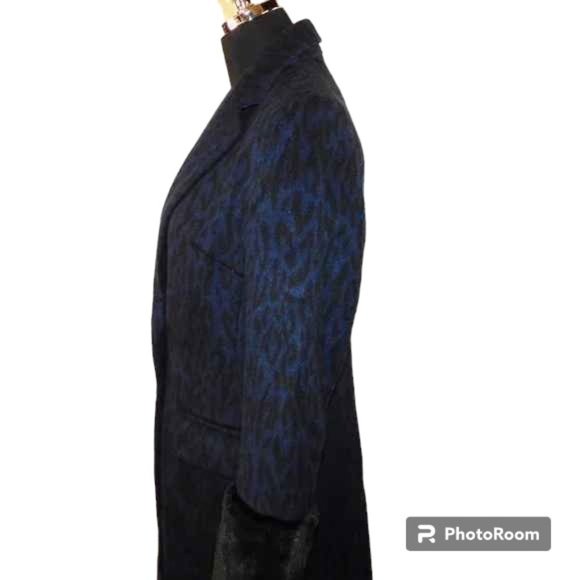 Helene Berman London Navy 'Future College' Notch Collar Lined Buttoned Coat - Picture 8 of 16